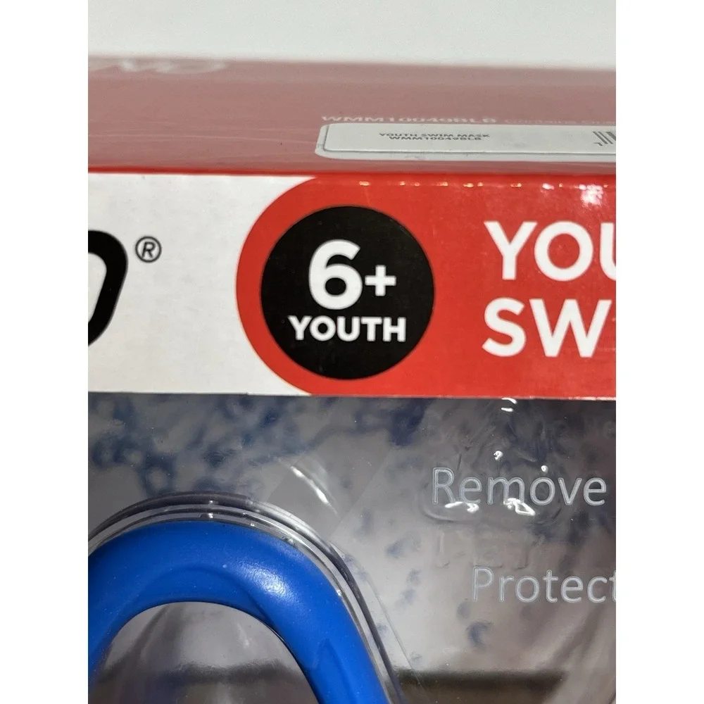 Dolfino Youth Blue Swim Goggles Impact Resistant Latex Free Custom Fit 6+